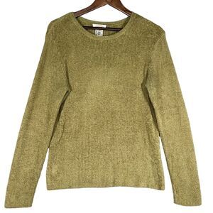 Talbots Pullover Sweater Women M Green Knit Super‎ Soft Fabric Stretch R74